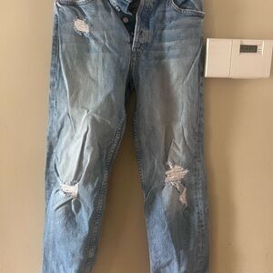 Distressed Light Blue Jeans